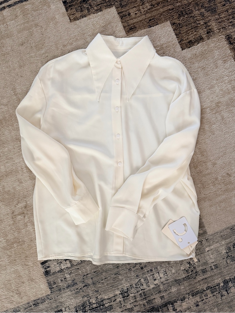 Cream Button-Up Shirt - Picture 6 of 6